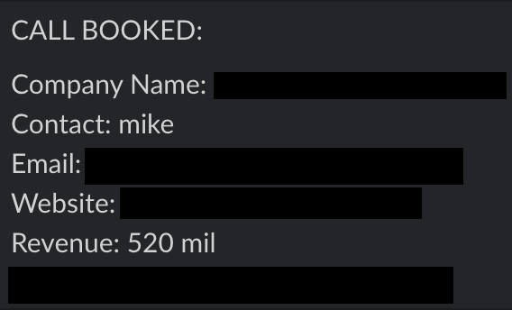Protected booked-call notification 2
