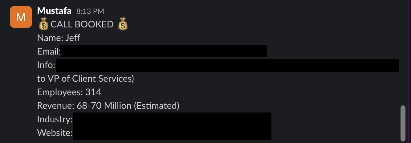 Protected booked-call notification 3