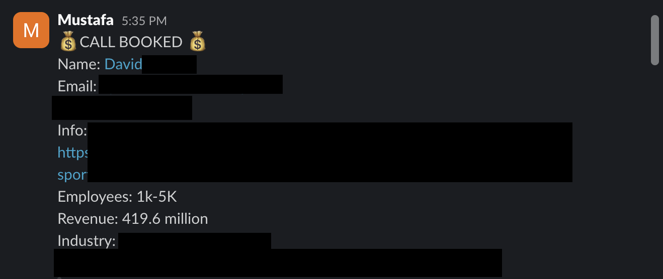 Protected booked-call notification 5