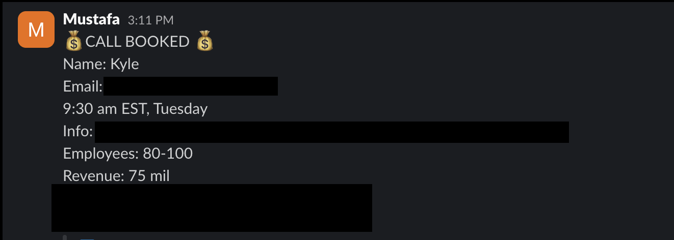 Protected booked-call notification 6