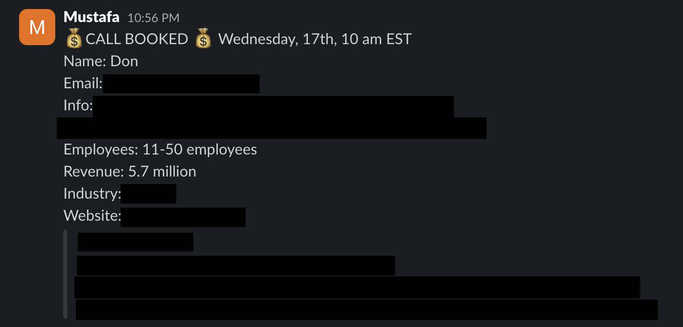 Protected booked-call notification 14
