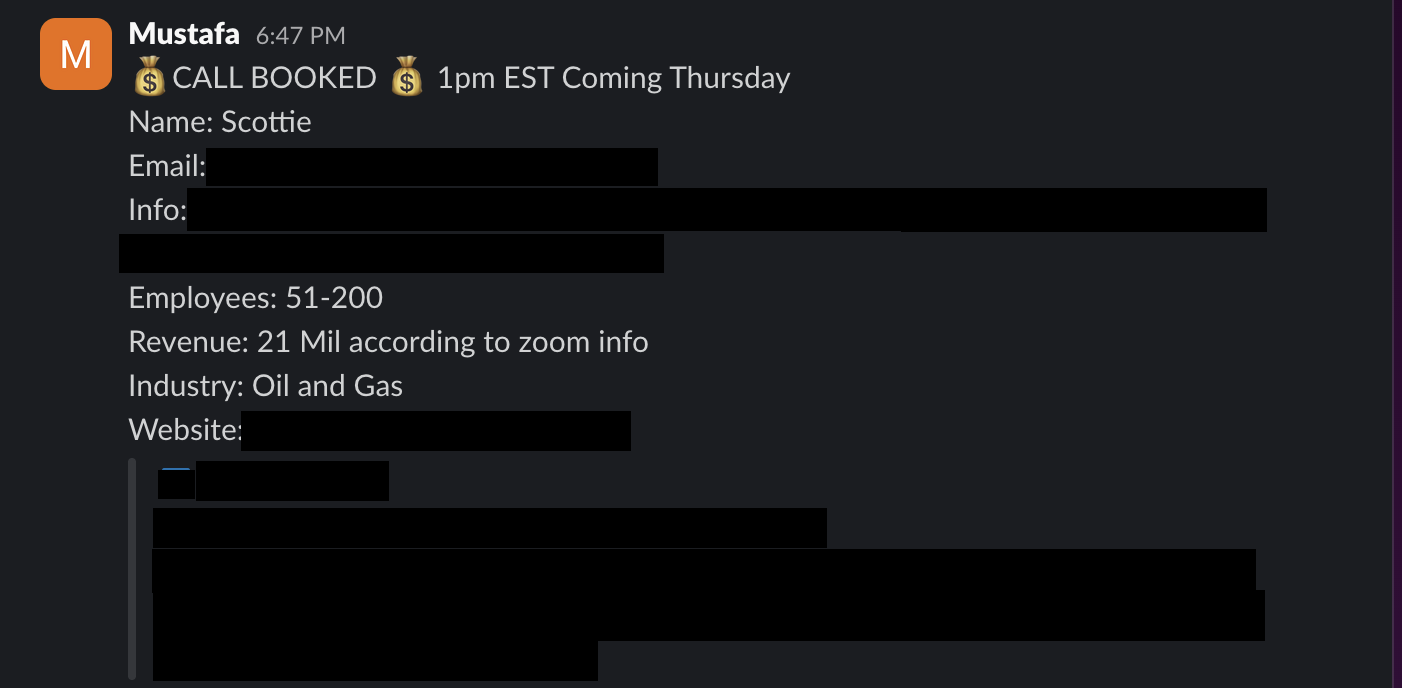 Protected booked-call notification 16