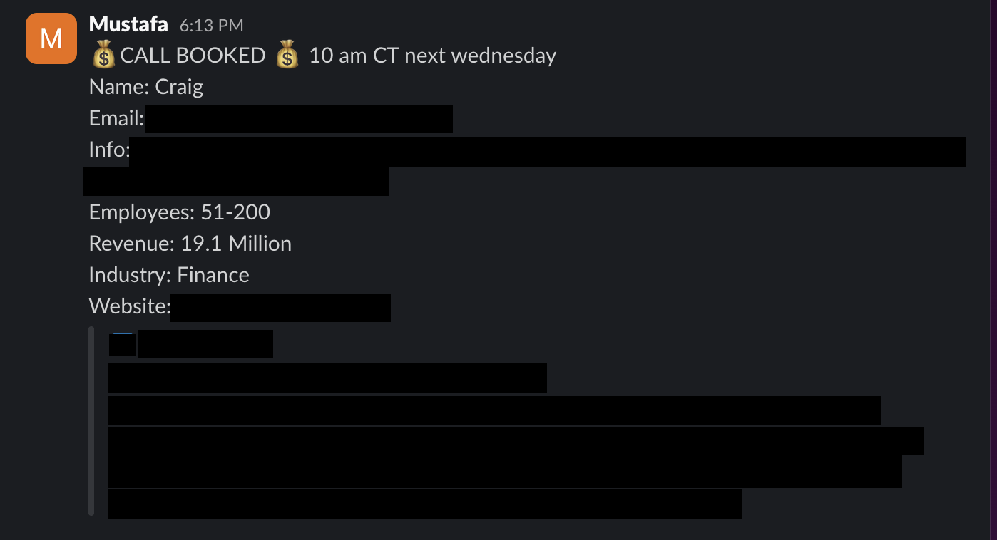 Protected booked-call notification 17