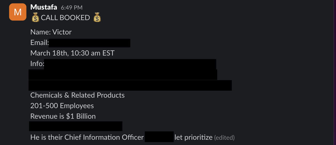 Protected booked-call notification 18
