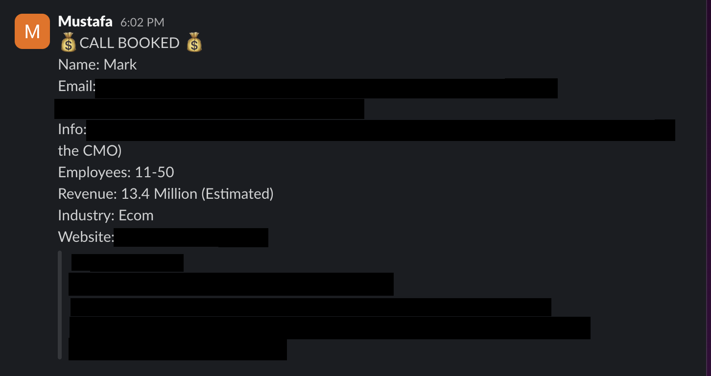 Protected booked-call notification 21