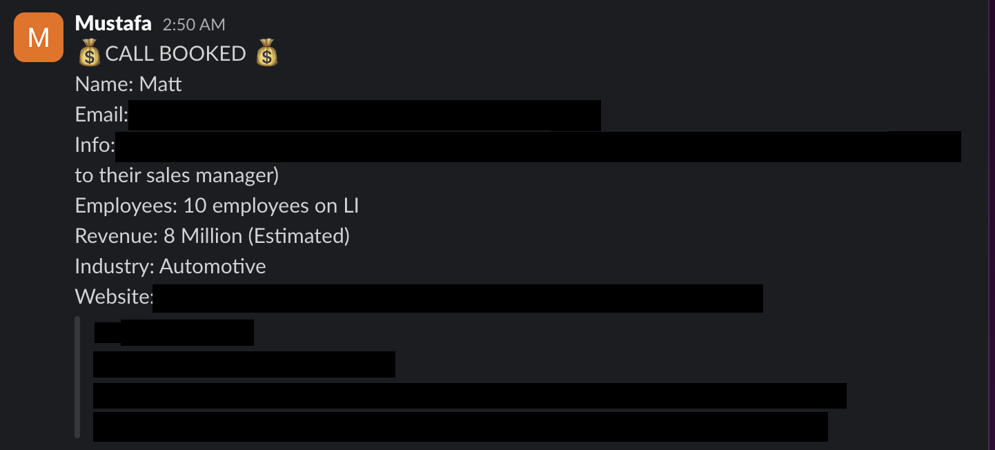 Protected booked-call notification 23